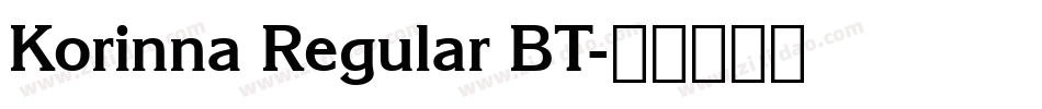 Korinna Regular BT字体转换